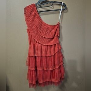 Clothing Co Women's Size M Dress Multi Tiered One Shoulder Tulle